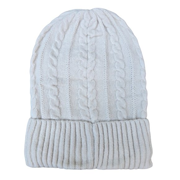 Merino Wool Slouchy Beanie Hat – Off White, Warm & Stylish Winter Knit - Picture 2 of 2